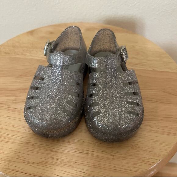 Mini Melissa Aranha silver glitter fisherman sandal toddler 7 - Picture 4 of 11